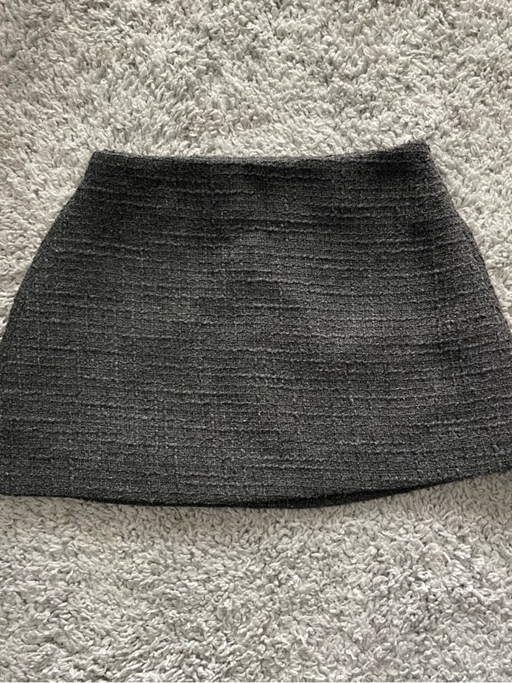 Cotton On Charcoal Textured Mini Skirt with side zipper
